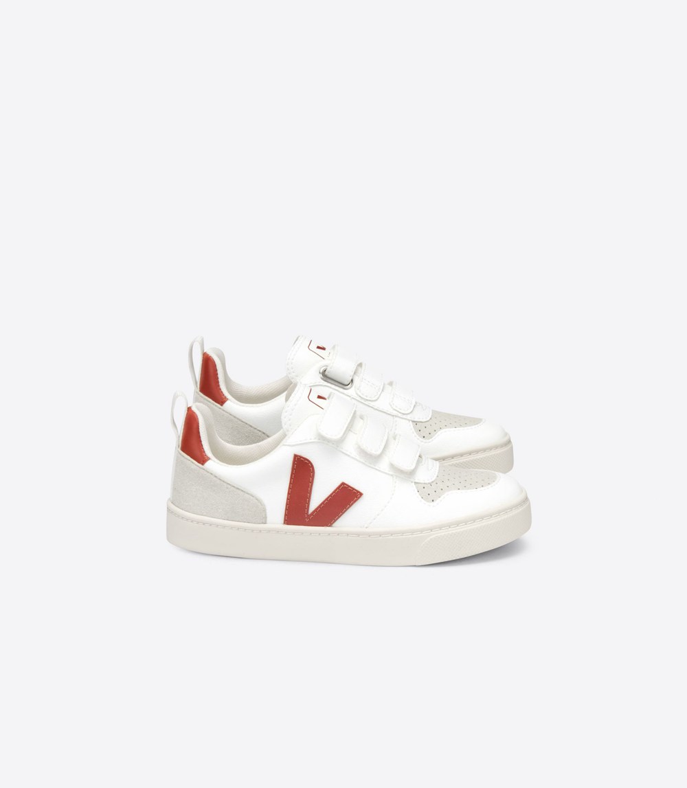 Tenis Veja Niños - V-10 Velcro Cwl - Blancos - 052VNSLKO